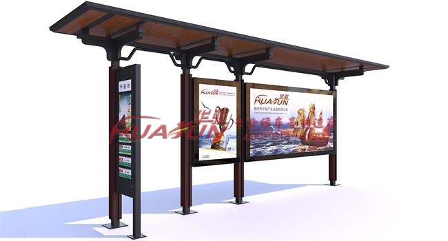 甘肃敦煌候车亭滚动灯箱发货