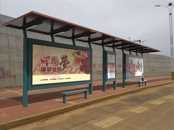 广西梧州首批候车亭发货