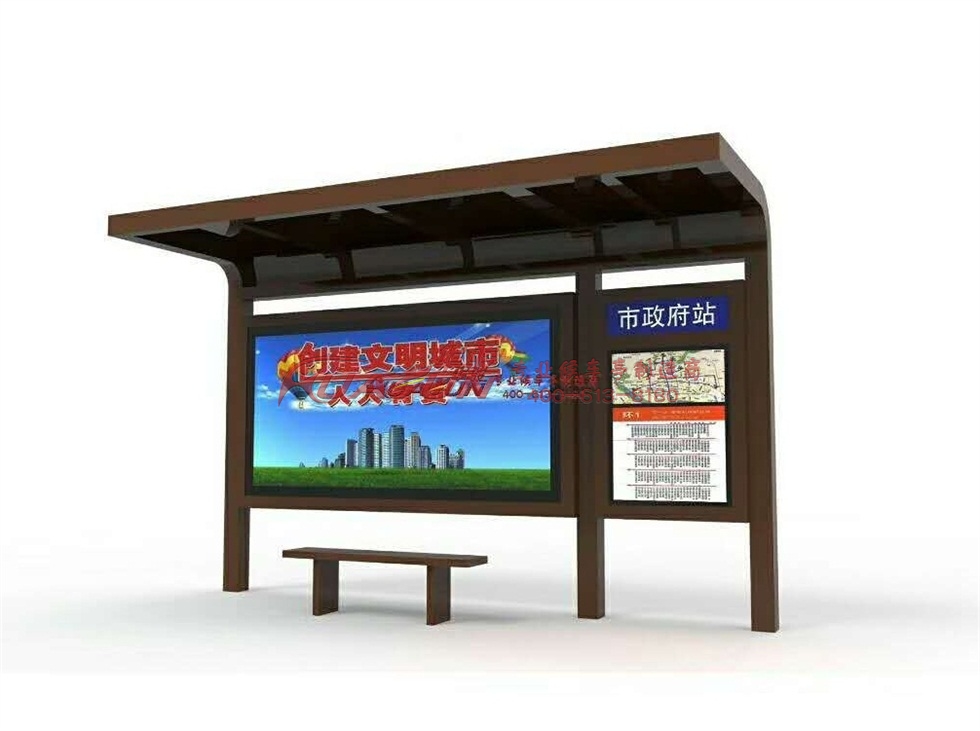 河北黄骅首批候车亭发货