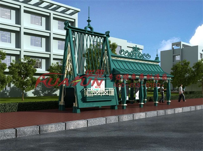 哈尔滨候车亭安装