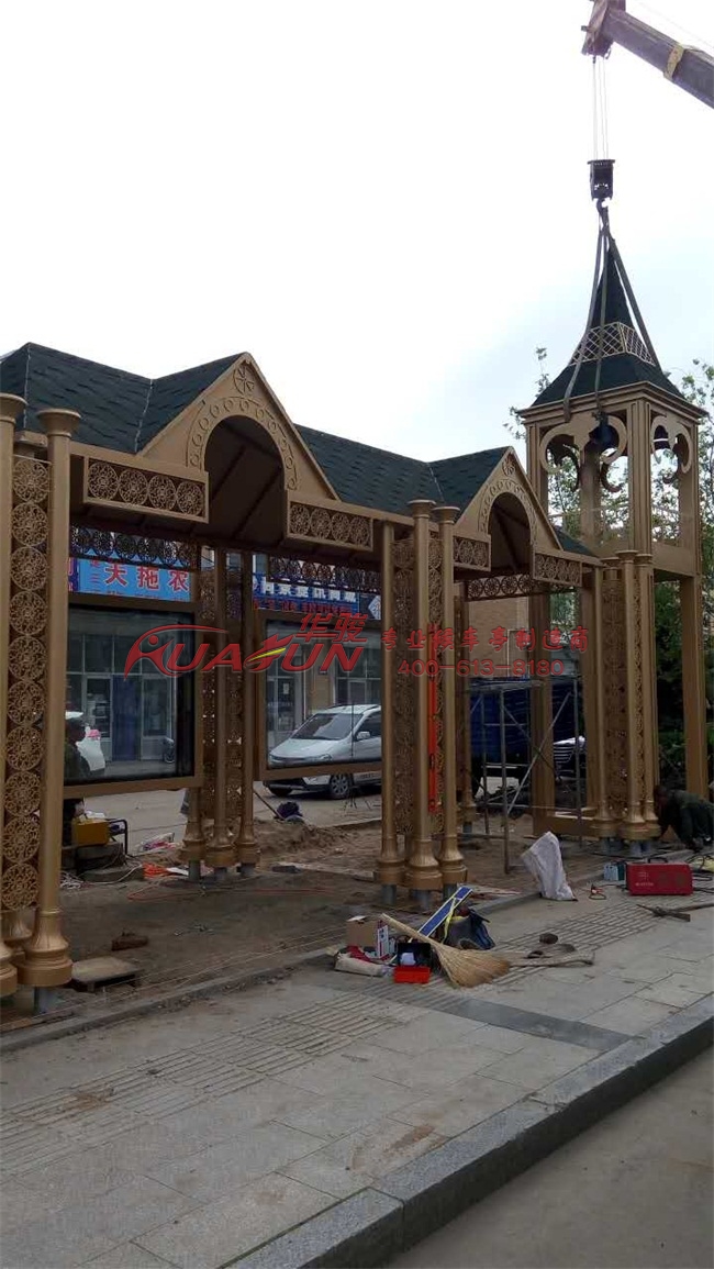 哈尔滨候车亭安装(图1)