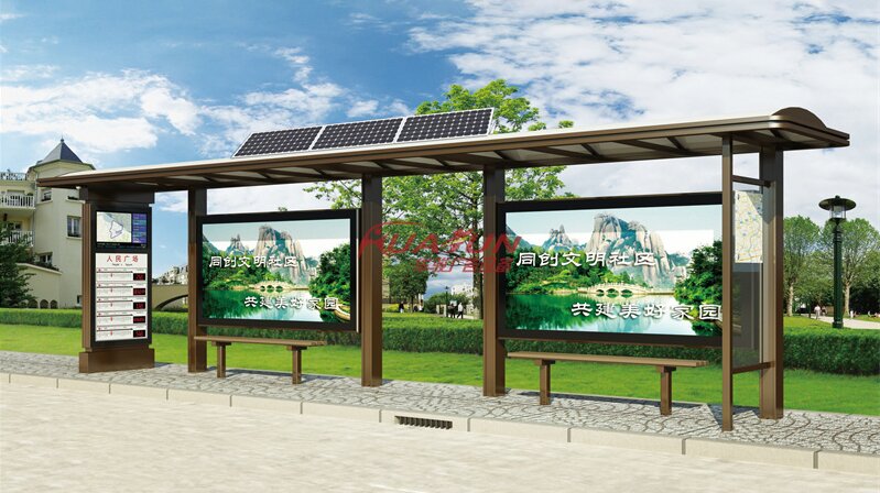 江苏盱眙公交站台候车亭案例