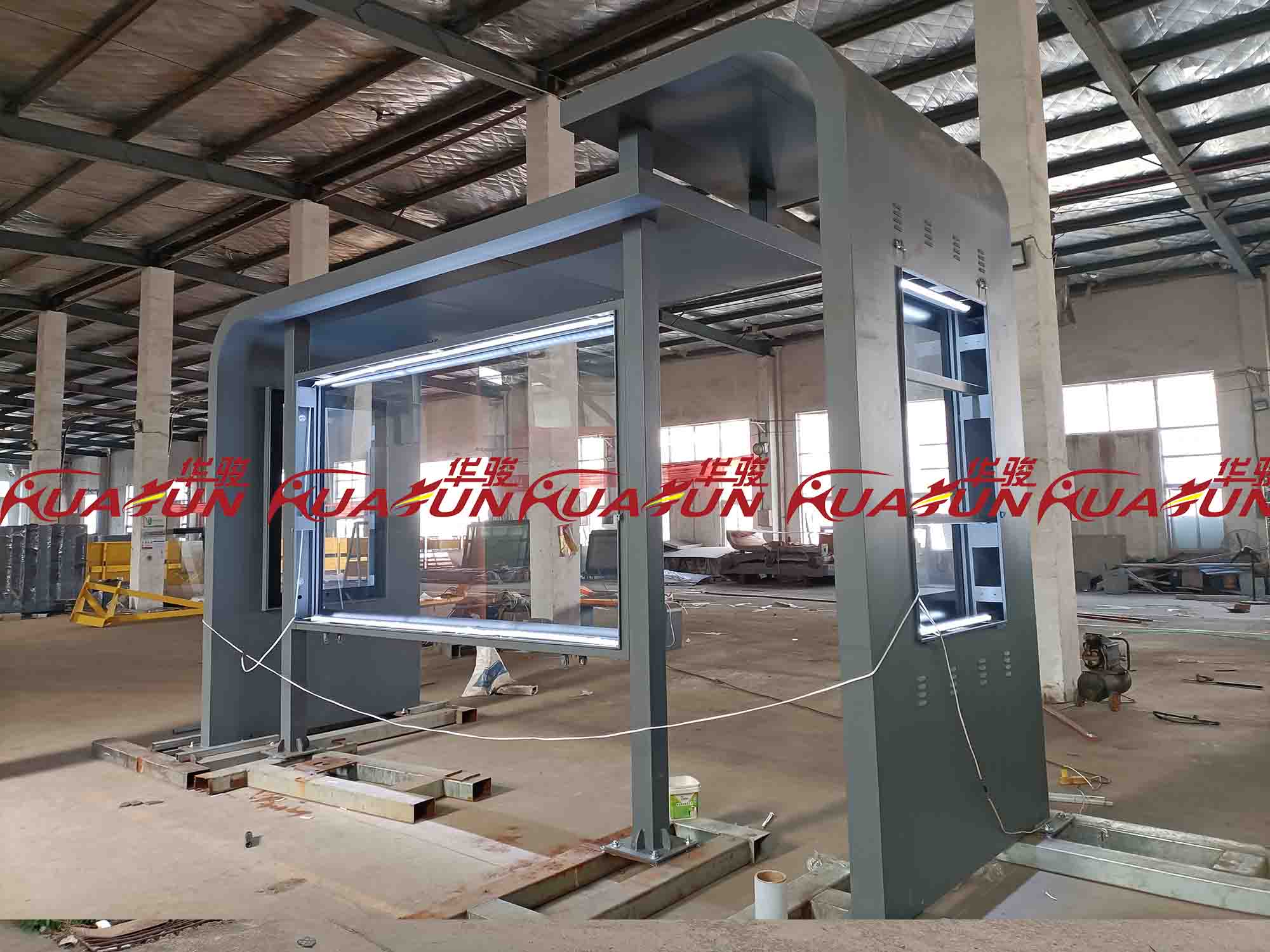 城市简约设计感候车亭试样&发货