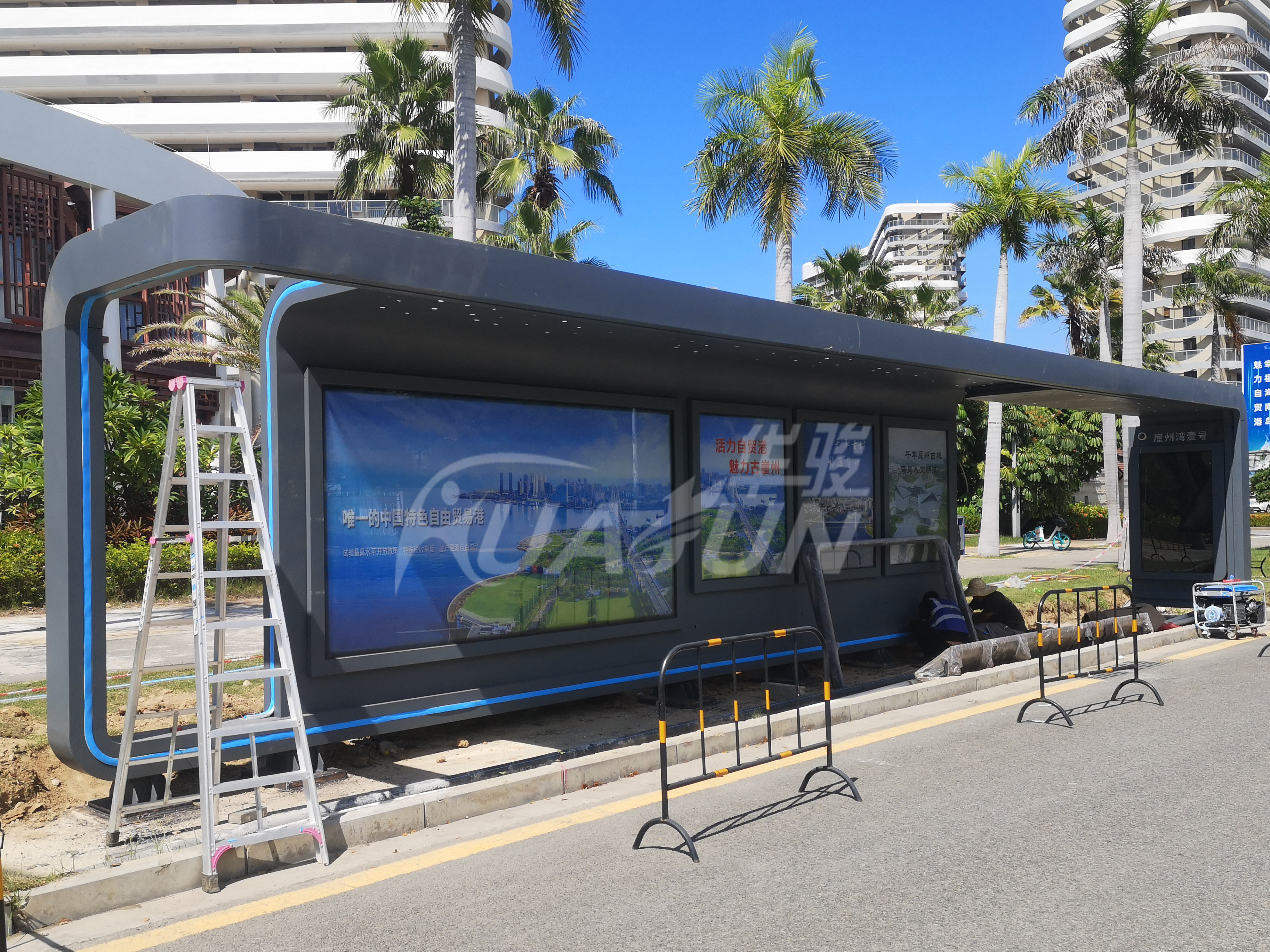 华骏&amp;三亚市崖州区候车亭案例(图2)