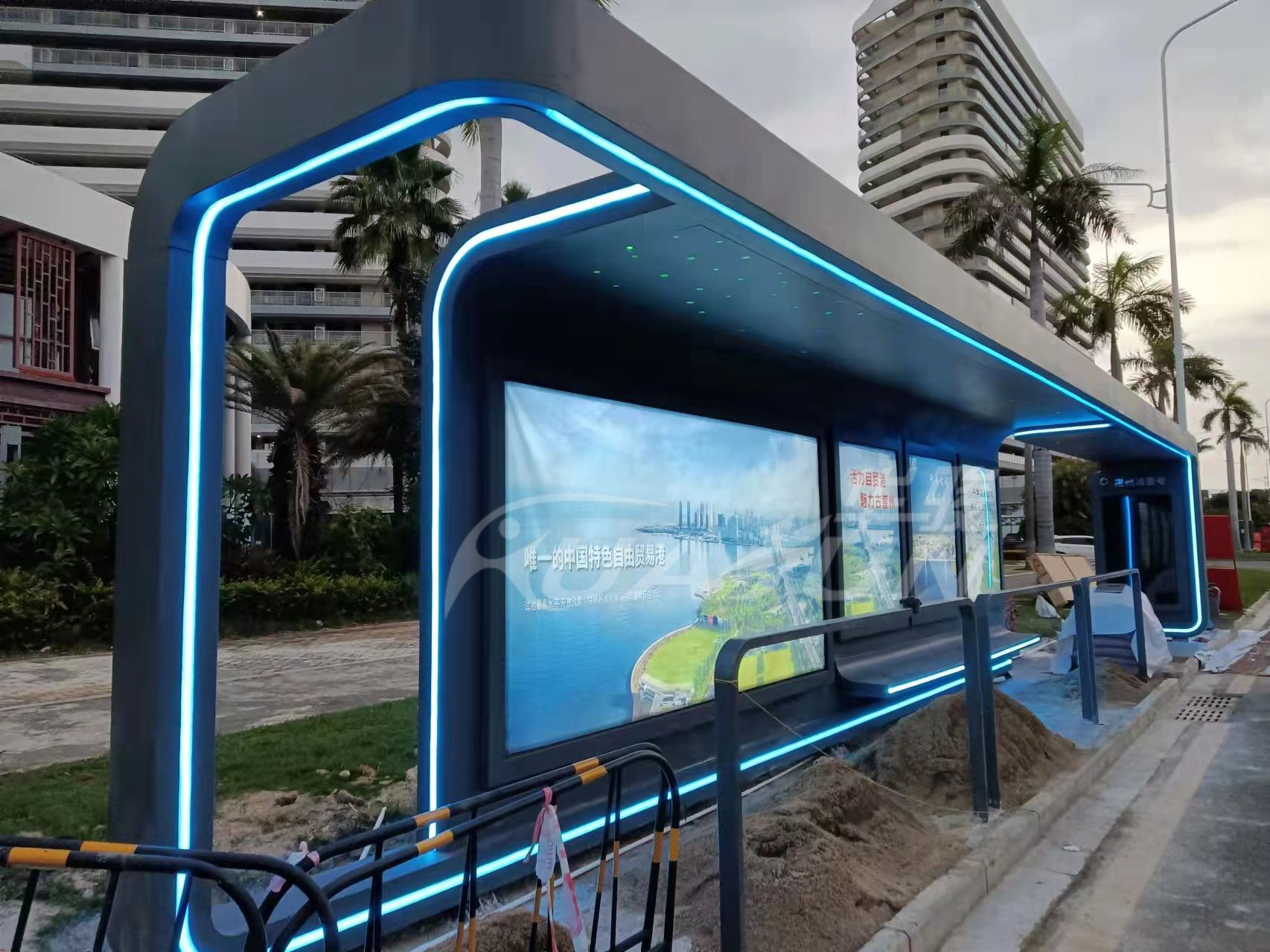 华骏&amp;三亚市崖州区候车亭案例(图3)