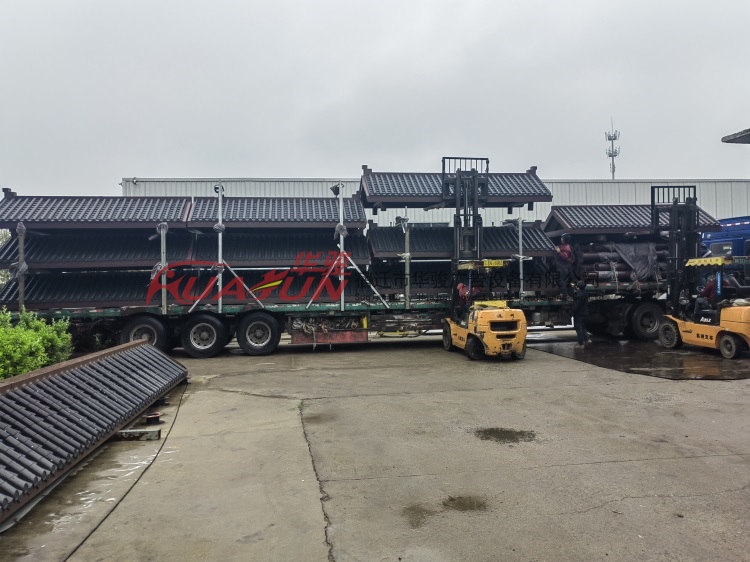 江苏淮安仿古候车亭发货(图2)