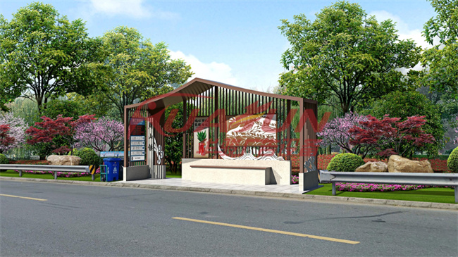 高邮仿古智能候车亭发货(图5)